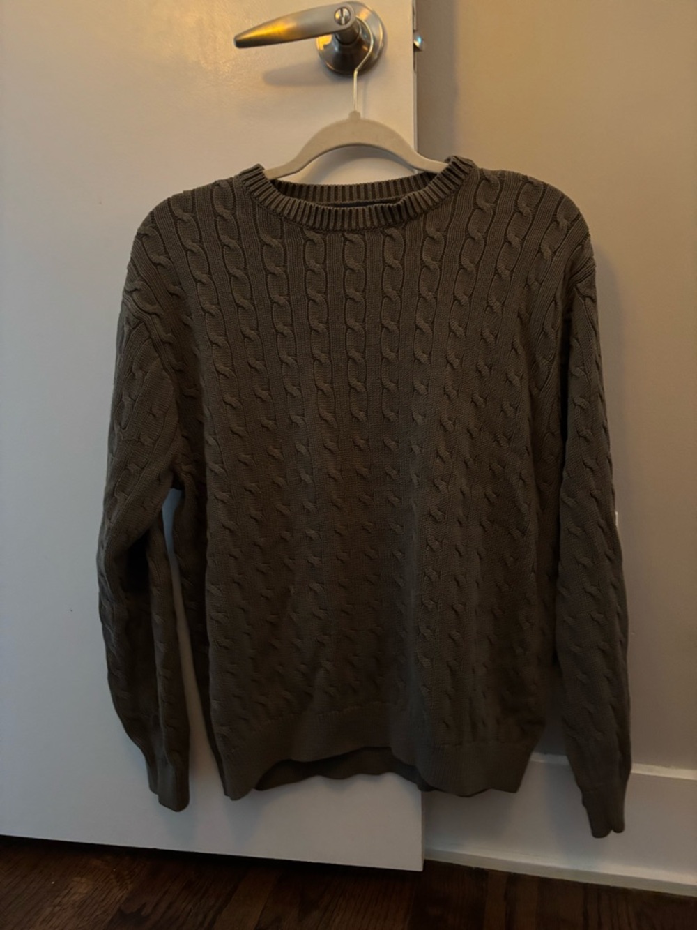 Brandy Melville- John Galt Dark Green Brianna Cable Knit Sweater